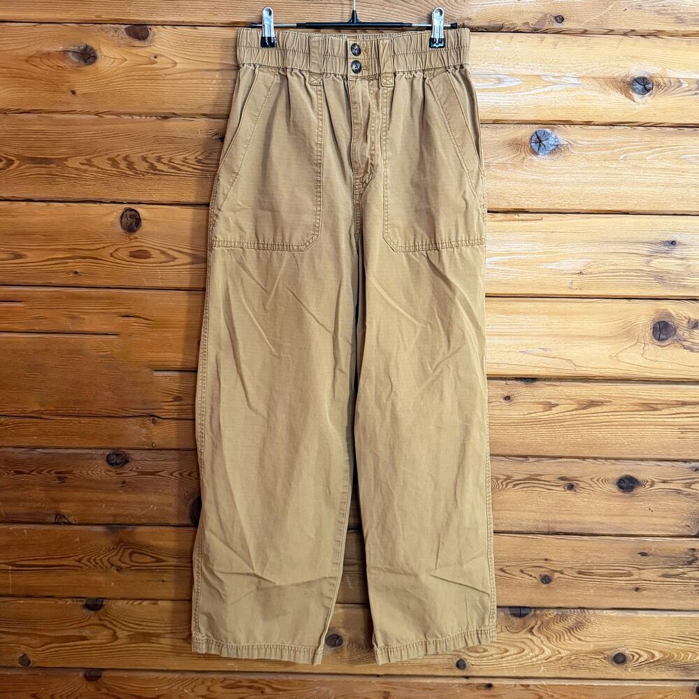 Madewell Cotton Ripstop Pull-On Straight Cargo Pants Women's Size Small